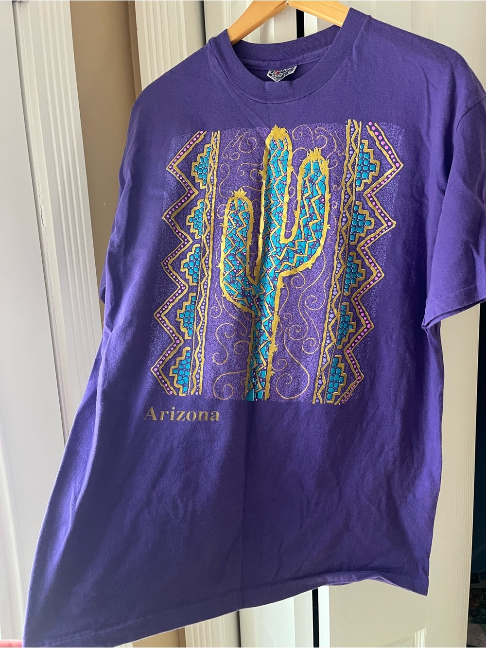 Purple Arizona Cactus Graphic Tee